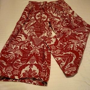 Anthropologie Linen cropped pant